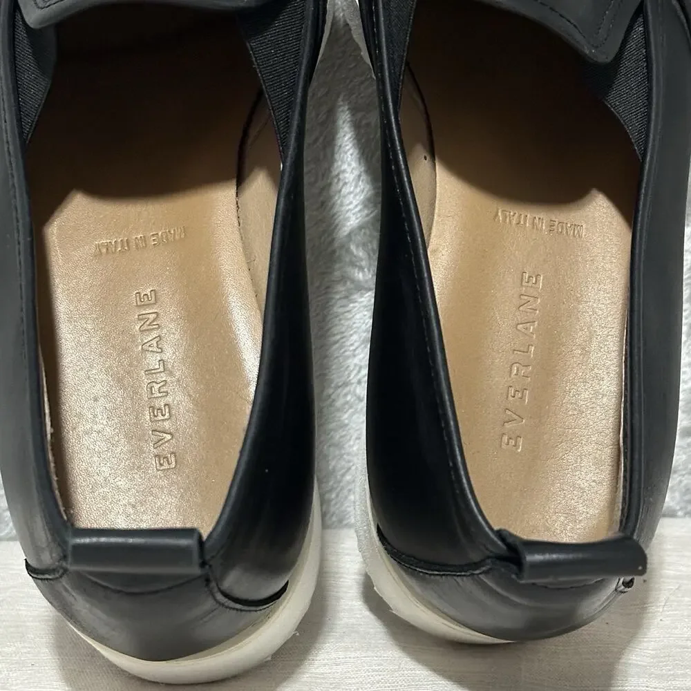 Everlane Leather Street Shoe Womens Size 9.5 Black Slip On Loafer Elevated Basic